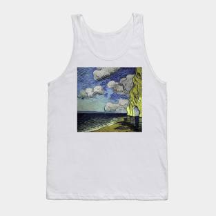 Cliffs of Etretat painting, Vincent van Gogh style, Oil on Canvas Tank Top